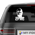 2Pac Gesicht Schriftzug Aufkleber - Beispielansicht