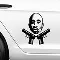 2Pac Guns Aufkleber - Beispielansicht