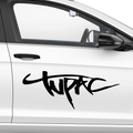2Pac Schriftzug geschwungen Aufkleber - Beispielansicht