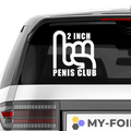 2 Inch Penis Club Aufkleber - Beispielansicht
