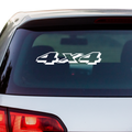 4x4 Schriftzug Kursiv mit Schatten Aufkleber - Beispielansicht
