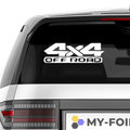 4x4 Schriftzug Off Road Aufkleber - Beispielansicht