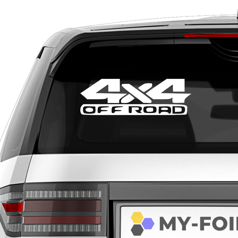 4x4 Schriftzug Off Road Aufkleber - Beispielansicht