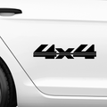 4x4 Schriftzug Strich Aufkleber - Beispielansicht