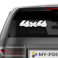 4x4 Schriftzug Strich Aufkleber - Beispielansicht