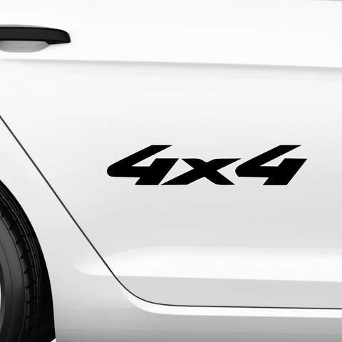 4x4 Schriftzug kursiv Aufkleber - Beispielansicht