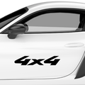 4x4 Schriftzug kursiv Aufkleber - Beispielansicht