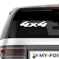 4x4 Schriftzug kursiv Aufkleber - Beispielansicht