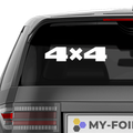 4x4 Schriftzug normal Aufkleber - Beispielansicht