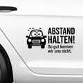 Abstand halten so gut kennen wir uns nicht Aufkleber - Beispielansicht