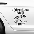 Adventure awaits lets go find it Aufkleber - Beispielansicht