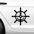 Anker Steuerrad verschmolzen Aufkleber - Beispielansicht