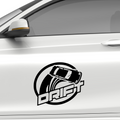 Auto Drift im Kreis Aufkleber - Beispielansicht