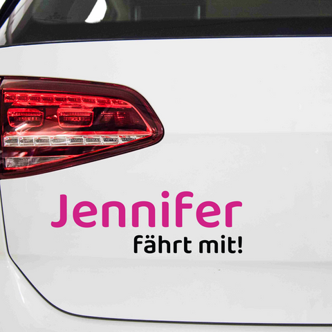 Autobeschriftung online gestalten (Wunschtext)