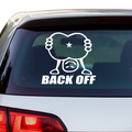 Back Off Aufkleber - Beispielansicht