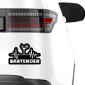 Bartender Cocktailglas Aufkleber - Beispielansicht