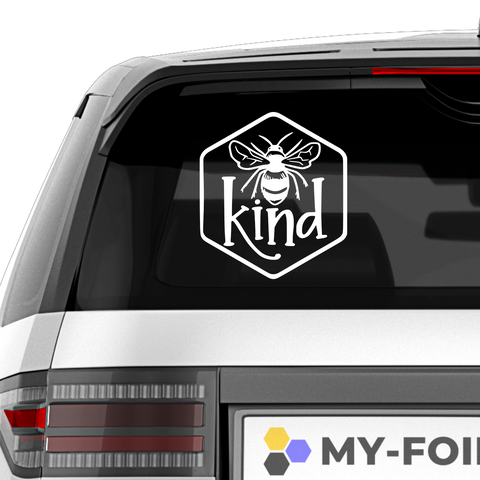 Bee Kind 4 Aufkleber 2. - Beispielansicht