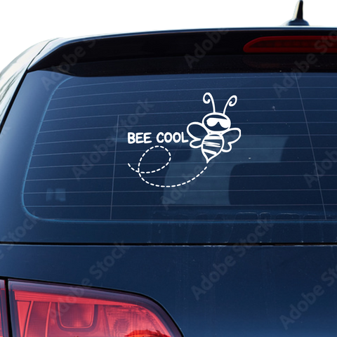 Bee cool Biene Aufkleber - Beispielansicht