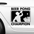 BeerPong Champion Logo Aufkleber - Beispielansicht