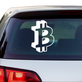 Bitcoin Emblem 3D Aufkleber - Beispielansicht