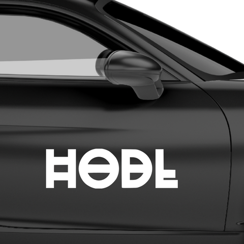 Bitcoin HODL Aufkleber - Beispielansicht