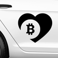 Bitcoin Herz Aufkleber - Beispielansicht