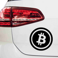 Bitcoin Logo gedreht Aufkleber - Beispielansicht