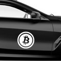 Bitcoin Logo gedreht Aufkleber - Beispielansicht