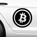 Bitcoin Logo gedreht Aufkleber - Beispielansicht