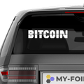 Bitcoin Schriftzug Nr.2 Aufkleber - Beispielansicht