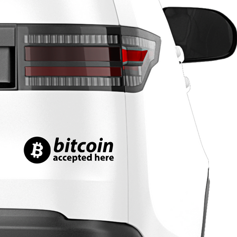 Bitcoin accepted here Sticker - Beispielansicht