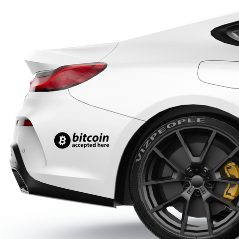 Bitcoin accepted here Sticker - Beispielansicht