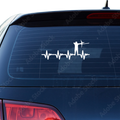 Bogenschütze EKG 3 Aufkleber - Beispielansicht