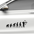 Bogenschiessen Evolution Aufkleber - Beispielansicht