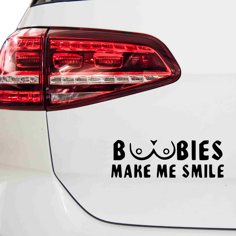Boobies make me smile Aufkleber 1.5 - Beispielansicht