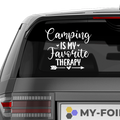 Camping is my favorite therapy Aufkleber - Beispielansicht