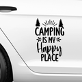 Camping is my happy place Aufkleber - Beispielansicht