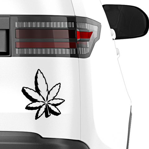 Cannabisblatt2 Aufkleber - Beispielansicht