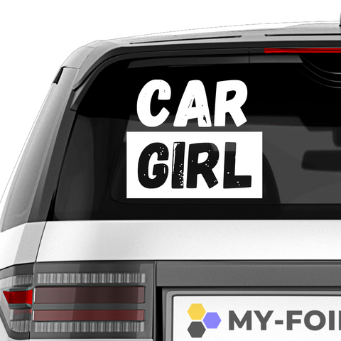 Car Girl Aufkleber - Beispielansicht