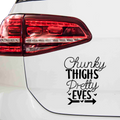 Chunky thights pretty eyes Aufkleber - Beispielansicht