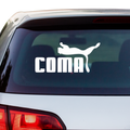 Coma Puma Fakelogo Aufkleber - Beispielansicht
