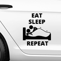 Eat Slee Repeat Aufkleber - Beispielansicht