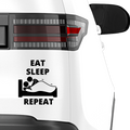 Eat Slee Repeat Aufkleber - Beispielansicht