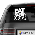 Eat Sleep Drift Aufkleber - Beispielansicht