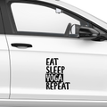 Eat Sleep Yoga Repeat Aufkleber - Beispielansicht