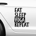 Eat Sleep Yoga Repeat Aufkleber - Beispielansicht