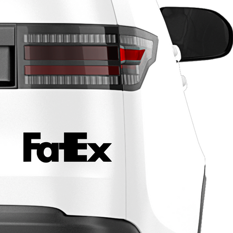 FatEx FedEx Fakelogo Aufkleber - Beispielansicht