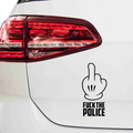 Fck the Police Mittelfinger Aufkleber 2 - Beispielansicht