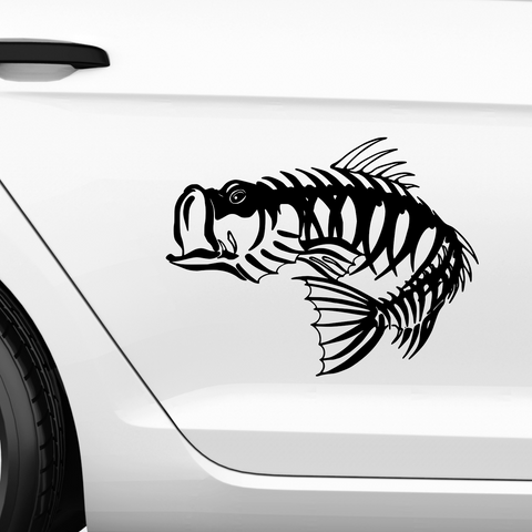Fisch skelett 3 Aufkleber - Beispielansicht