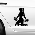 Fitness Frau Aufkleber 3 - Beispielansicht